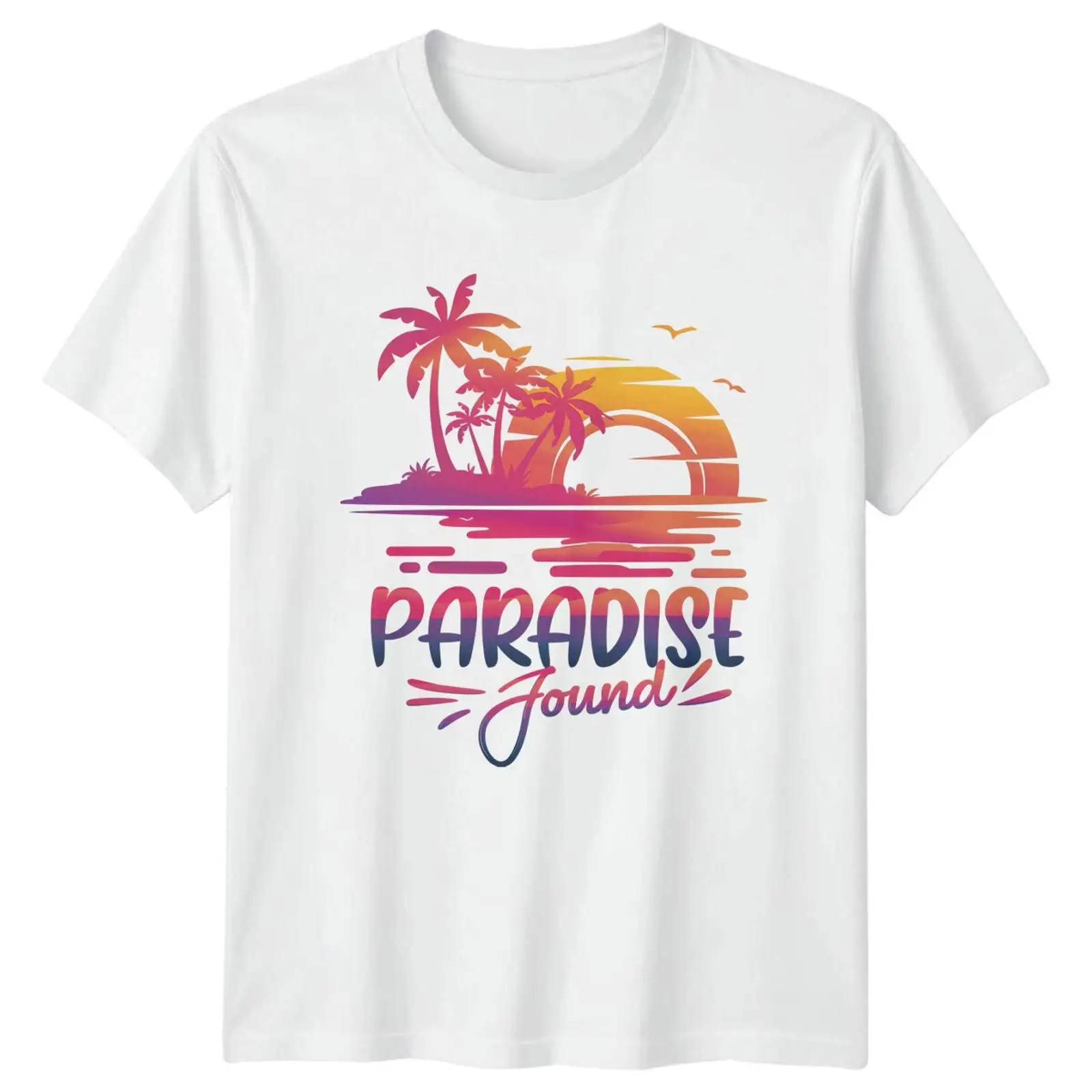 Vintage Fashion Herren - Paradise Found Beach Travel Herren T
