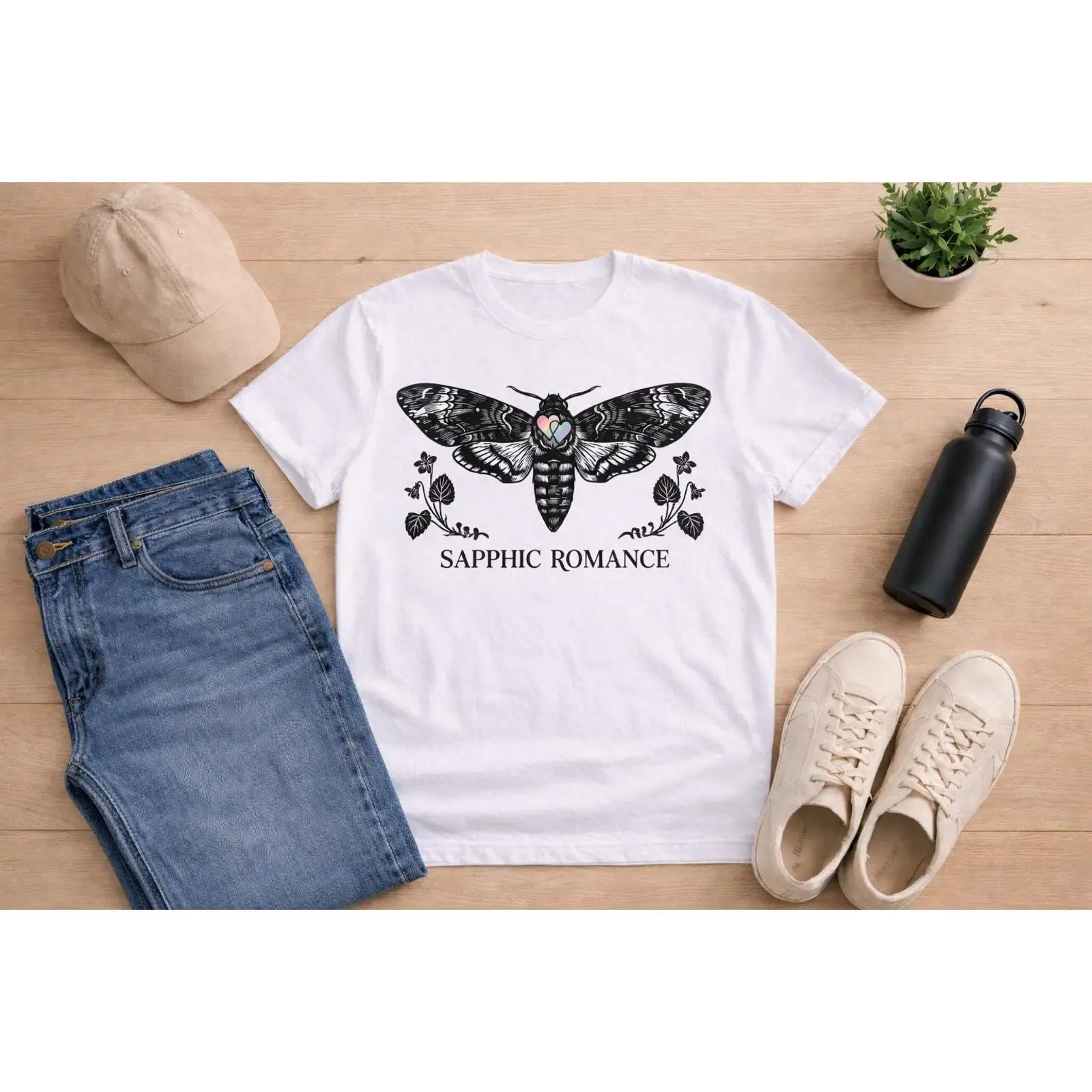 Vintage Queer Fashion - Gothic Sapphic Romance Death Moth T