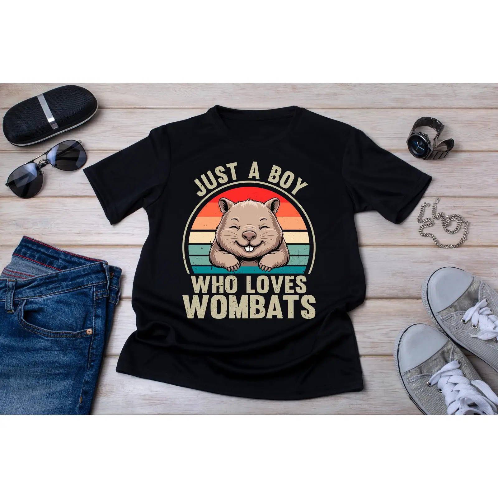 Vintage Fashion Australia - Wombat T Shirt Vintage Marsupial Animal
