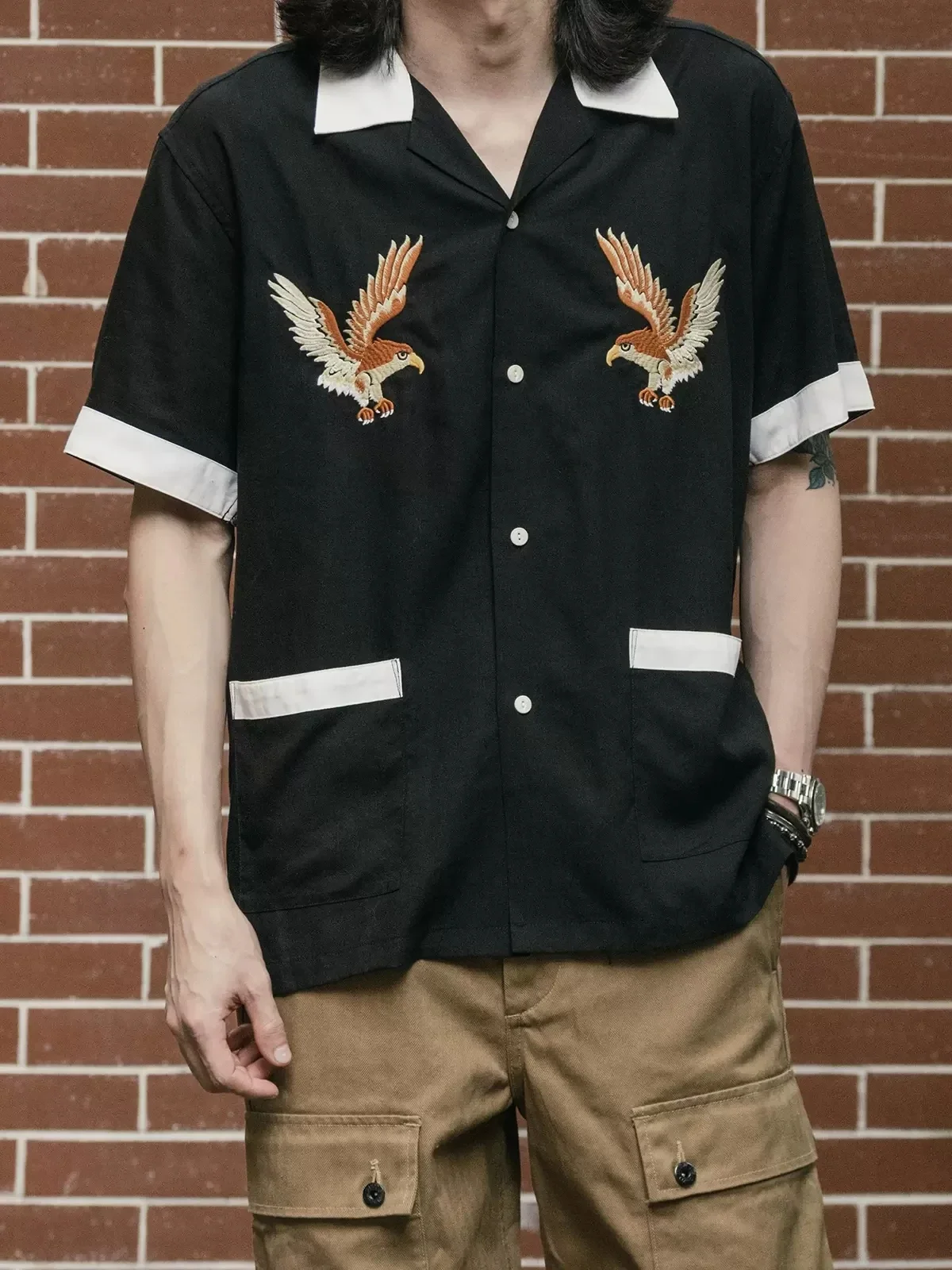 Non Stock Old Fashioned Embroi - огляд і ціна Bowling Shirt Camp