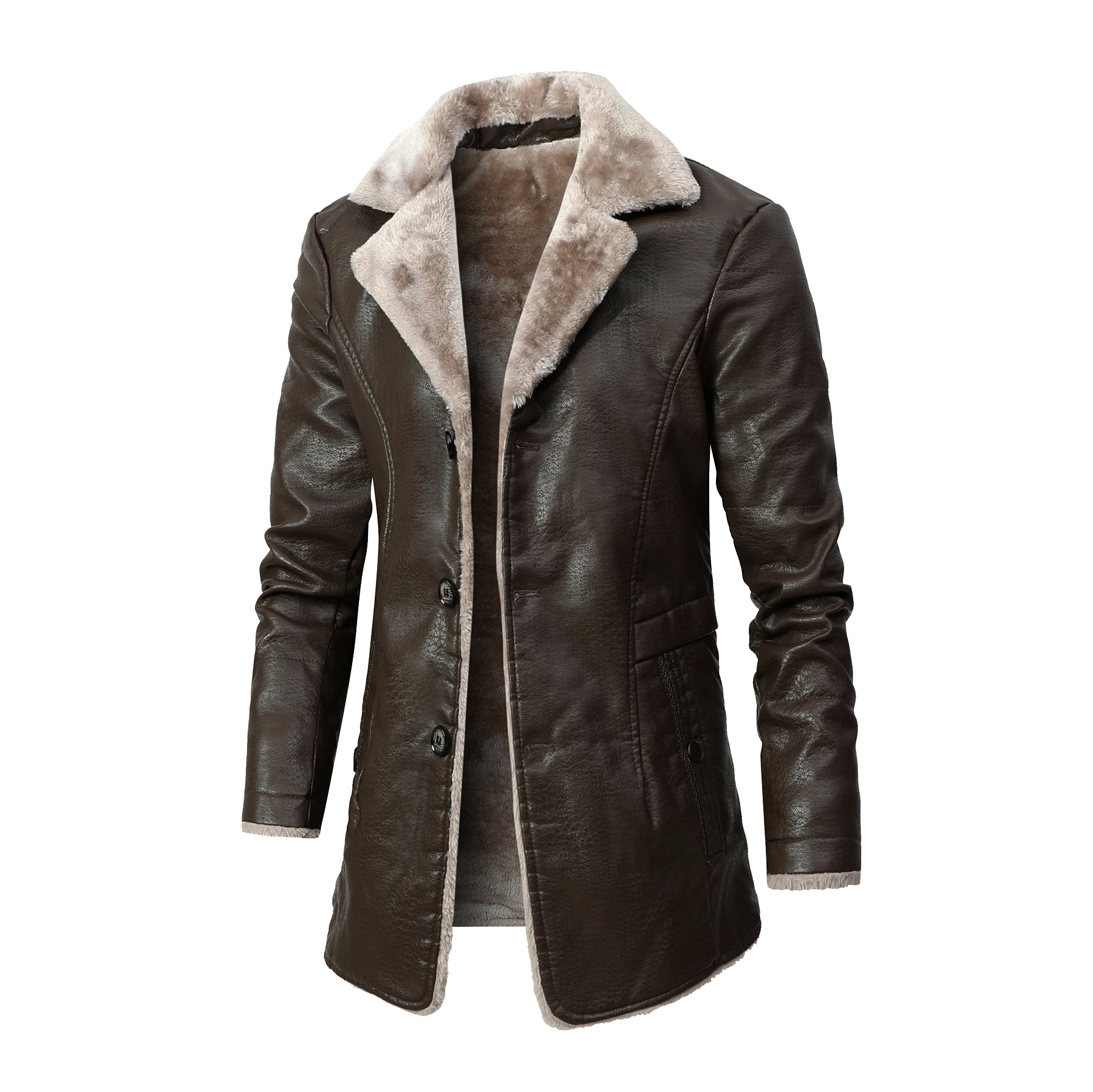 Men's Medium and Long PU Leath - огляд і ціна Velvet Blazer Vintage