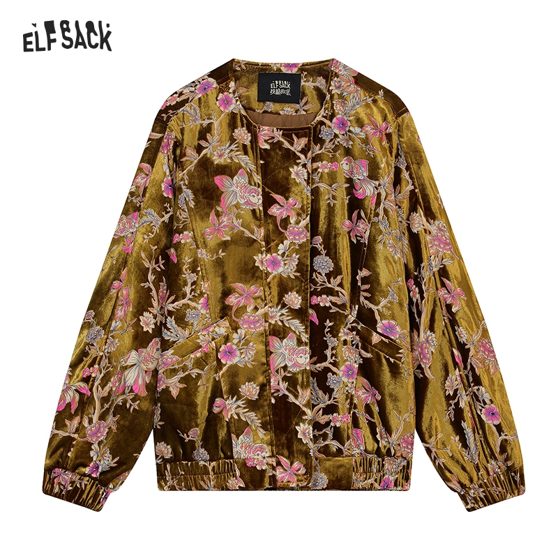 ELFSACK Gold Velvet Jacket Wom - огляд і ціна Velvet Blazer Vintage