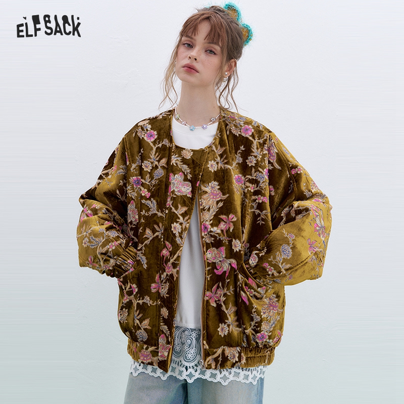 ELFSACK Gold Velvet Jacket Wom - огляд і ціна Velvet Blazer Vintage