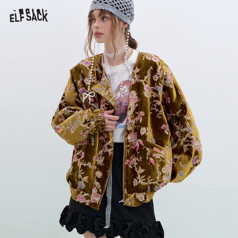 ELFSACK Gold Velvet Jacket Wom - огляд і ціна Velvet Blazer Vintage