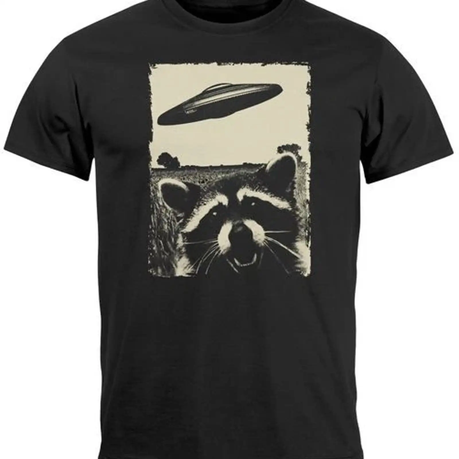 Herren T Shirt UFO Waschbär Al - огляд і ціна Vintage Fashion Herren