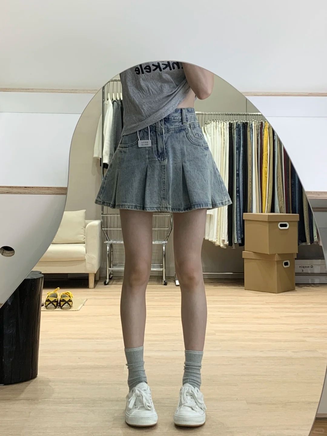 Women High Waist Denim Pleated - огляд і ціна Vintage Fashion Jeans