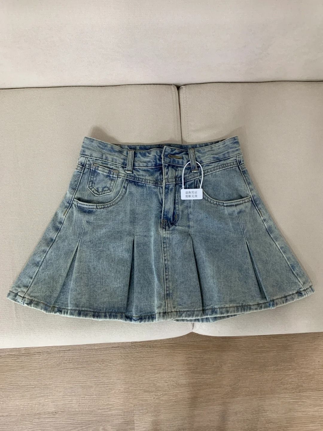 Women High Waist Denim Pleated - огляд і ціна Vintage Fashion Jeans