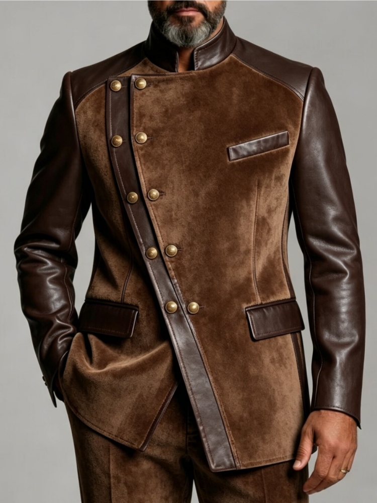 Vintage Men Velvet Leather Spl - огляд і ціна Velvet Blazer Vintage