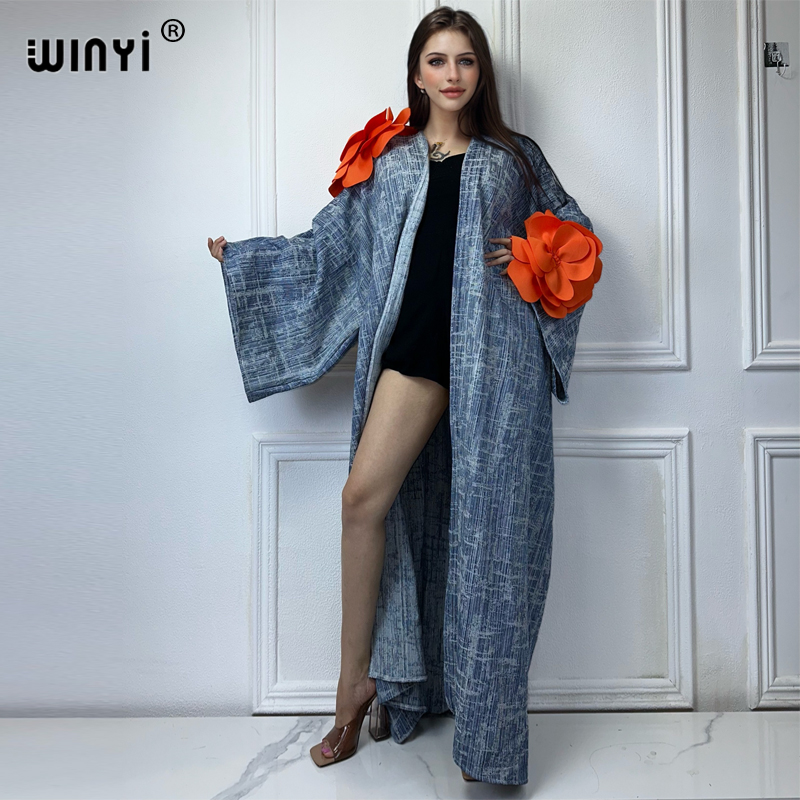 WINYI Kimono Catwalk model was - огляд і ціна Patchwork Jean Jacket
