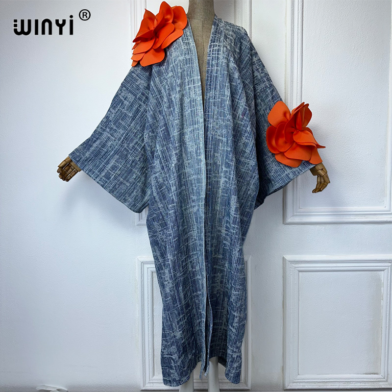 WINYI Kimono Catwalk model was - огляд і ціна Patchwork Jean Jacket