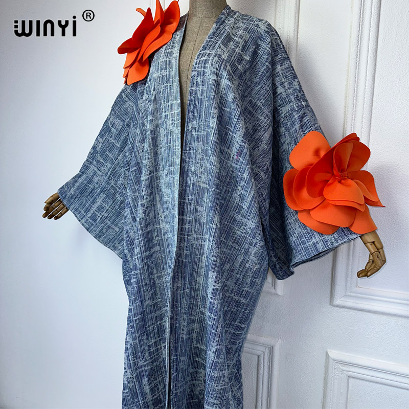 WINYI Kimono Catwalk model was - огляд і ціна Patchwork Jean Jacket