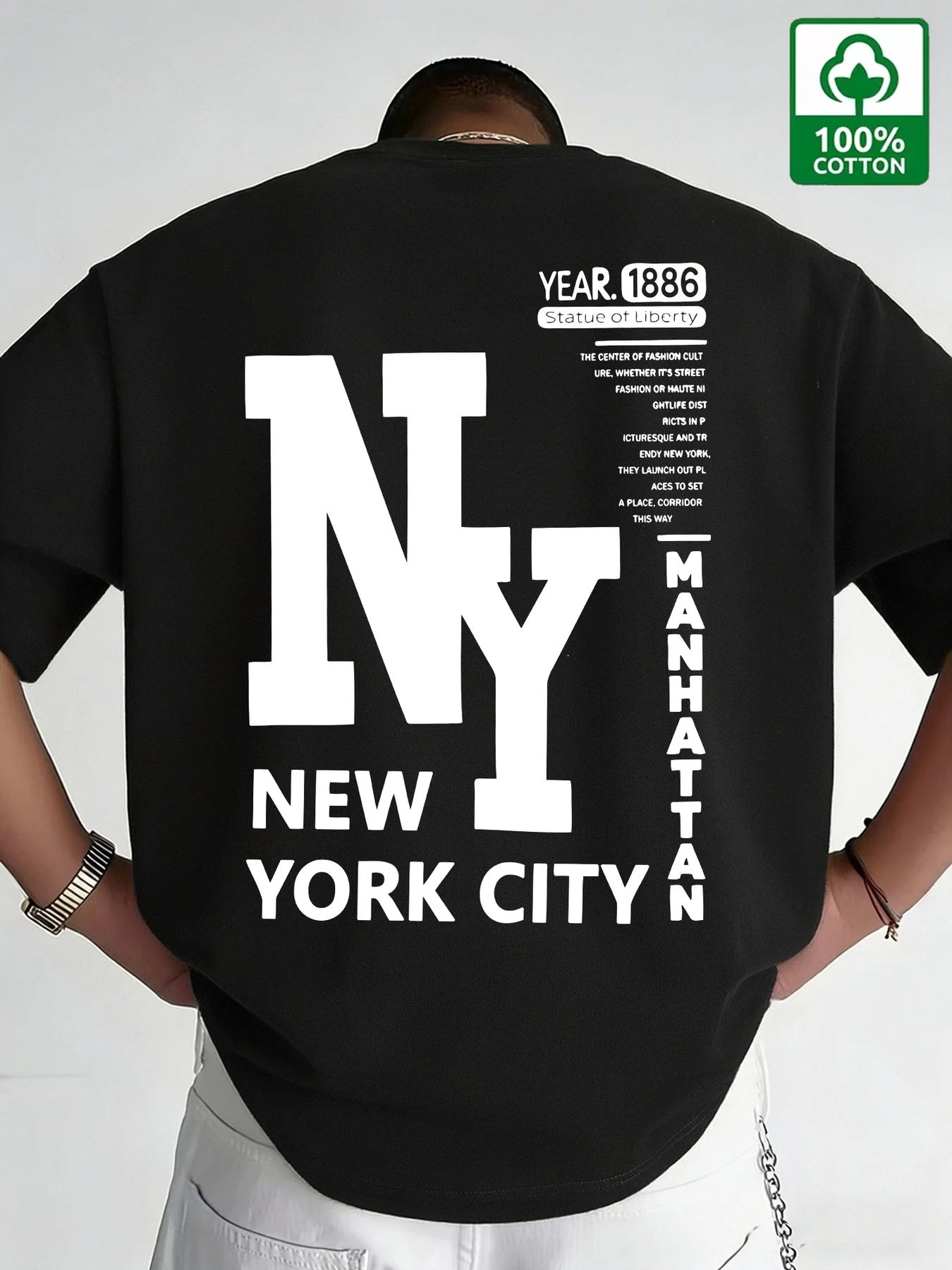 Men NYC T Shirt Cotton New Yor - огляд і ціна Vintage Fashion Nyc