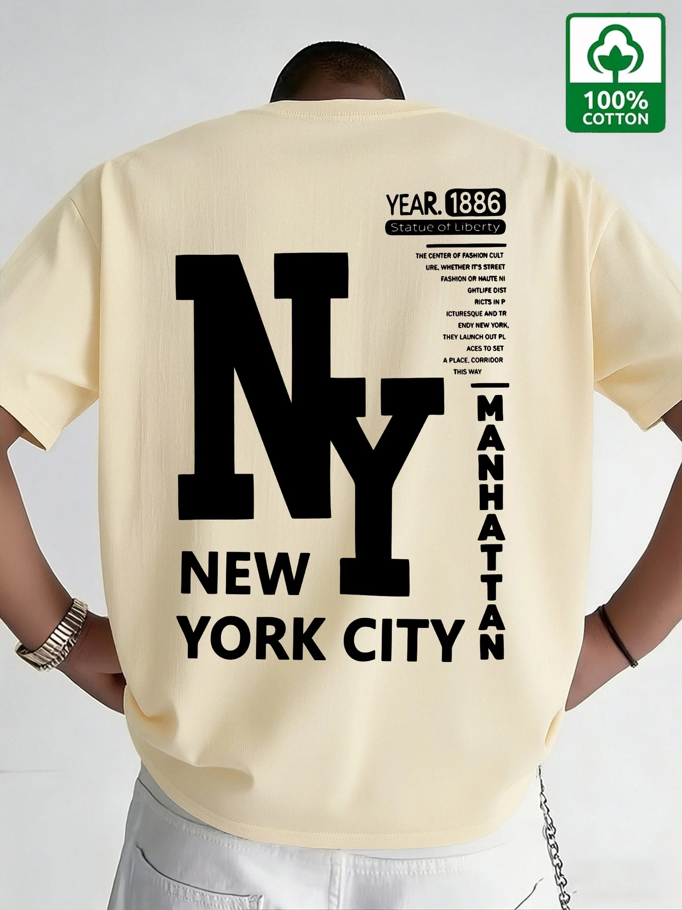 Men NYC T Shirt Cotton New Yor - огляд і ціна Vintage Fashion Nyc