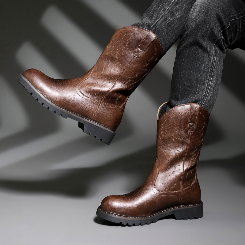 Fashion Mens Cowboy Boots New  - огляд і ціна Vintage Fashion De