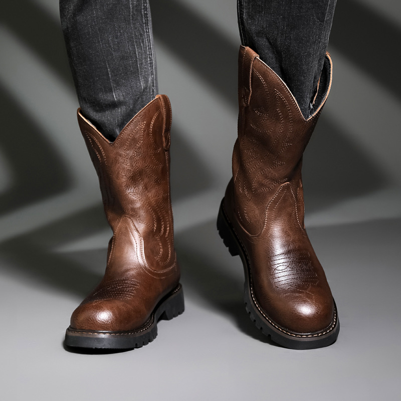 Fashion Mens Cowboy Boots New  - огляд і ціна Vintage Fashion De