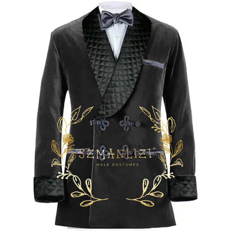 Double Breasted Purple Velvet  - огляд і ціна Velvet Blazer Vintage