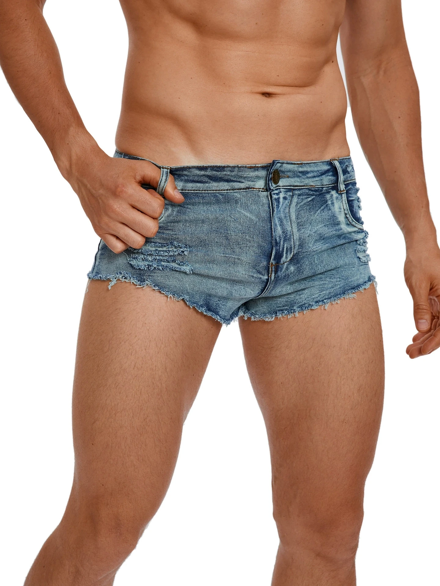 Men's Low Waist Jeans Shorts F - огляд і ціна Vintage Fashion Jeans
