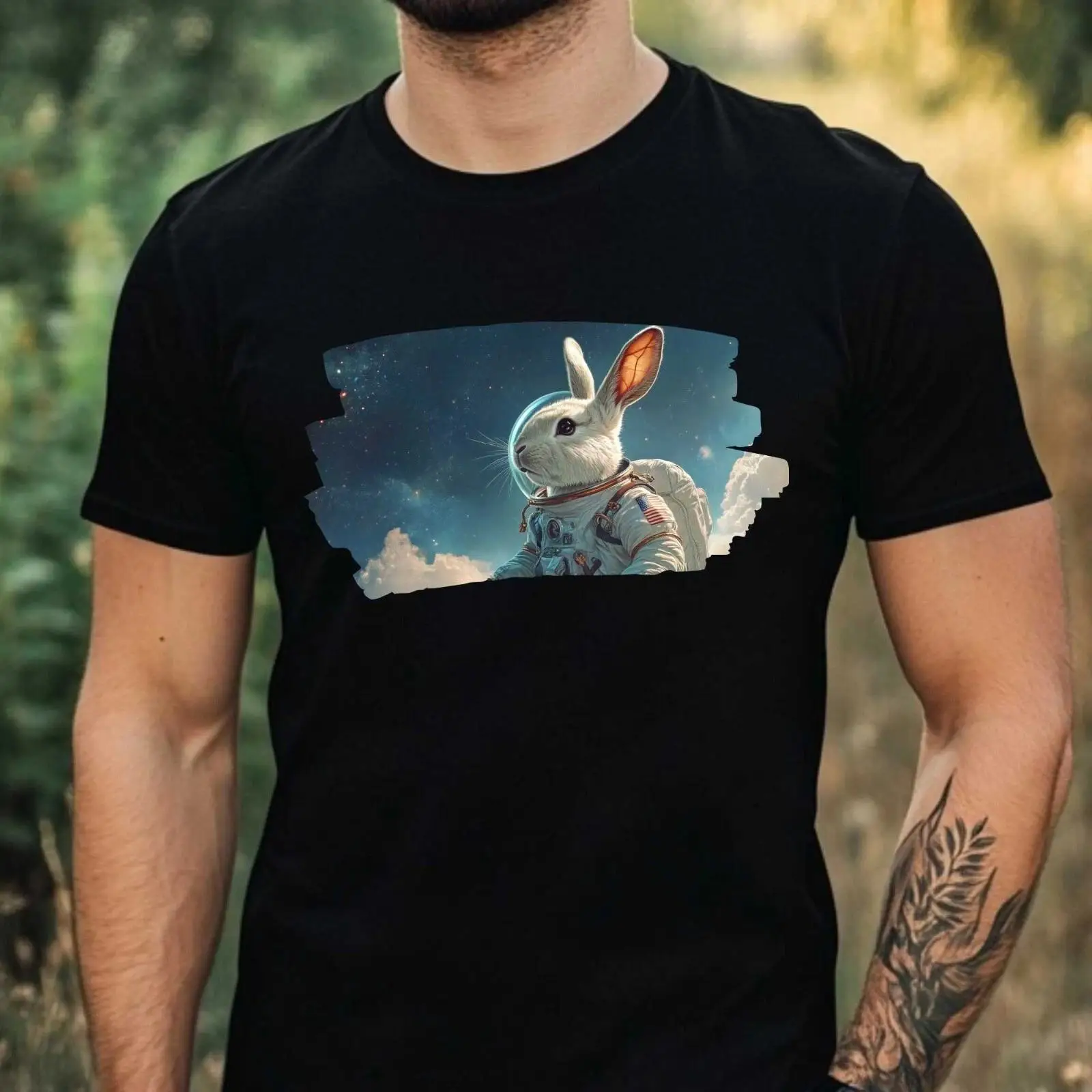 Herren T Shirt Kaninchen als A - огляд і ціна Vintage Fashion Herren